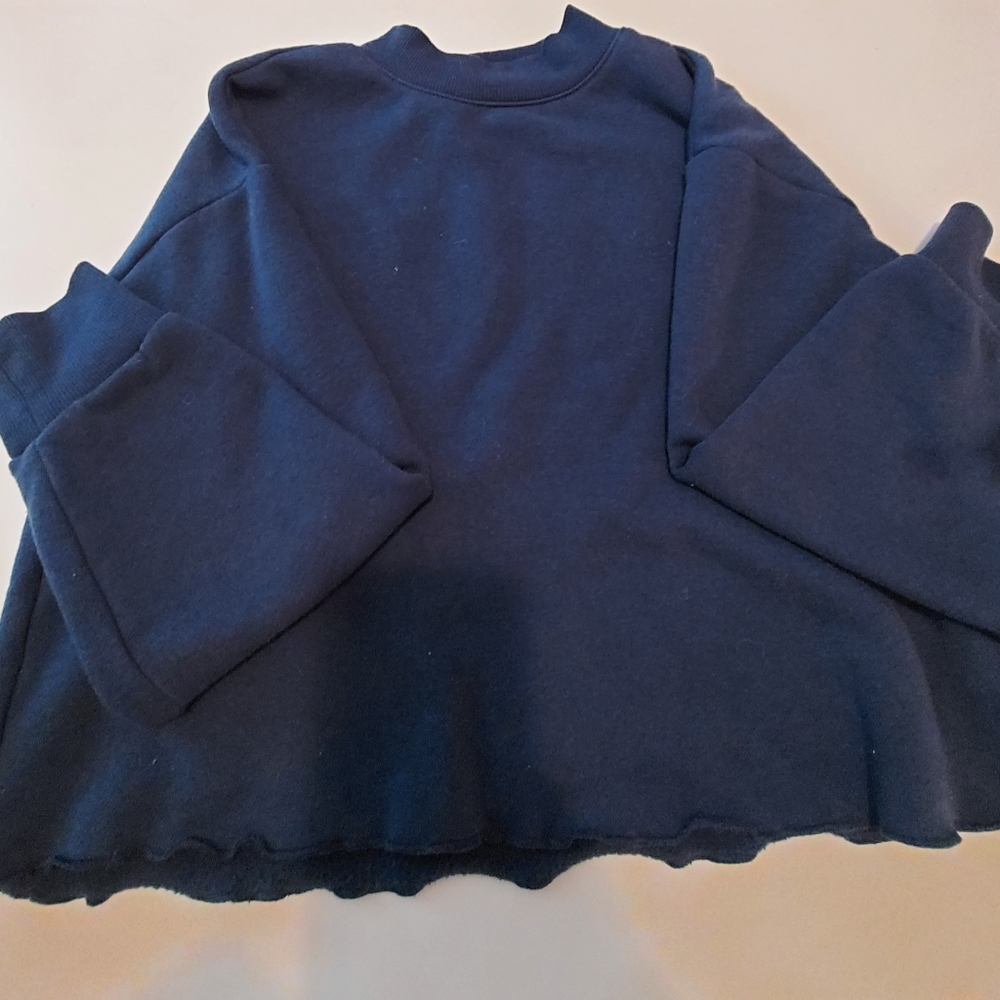 Blue turtle neck